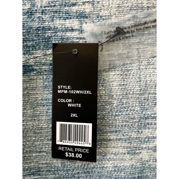 NWT! Galaxy By Harvic White Athletic Tank Top 2XL - Picture 4 of 7